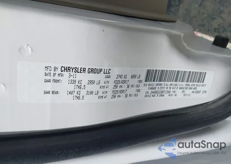 2011 Chrysler Town & Country Limited из США, поврежденный, VIN 2A4RR6DG3BR712948